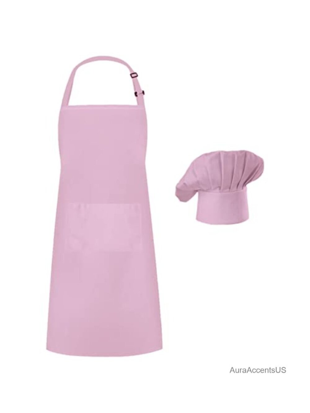 Chef Apron Hat Set Adjustable Polyester Cotton Blend Adult Baker Costume